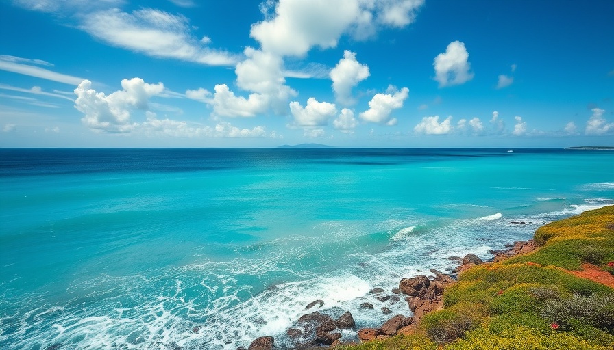 Breathtaking Turks and Caicos coastal view, vibrant turquoise waters.