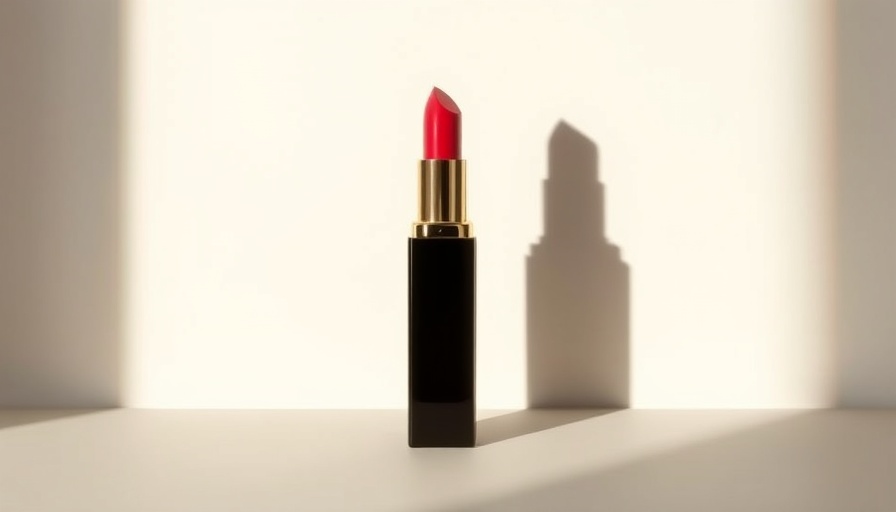 Elegant Chanel lipstick in a minimalistic setting casting a shadow. Best Chanel Lip Products.