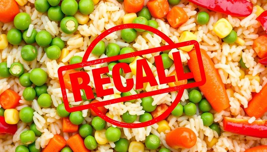 Frozen rice blend recall with colorful vegetables and rice mix.