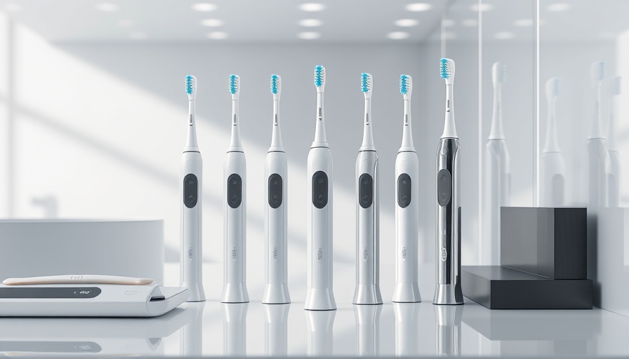 Sleek electric toothbrushes in modern display dentists actually use.