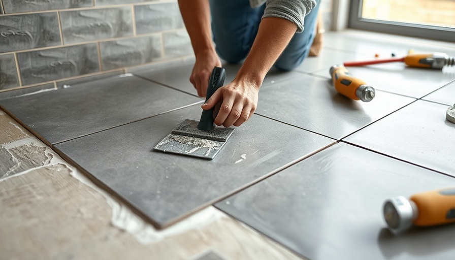Using tiling tools for DIY projects, placing tiles accurately.