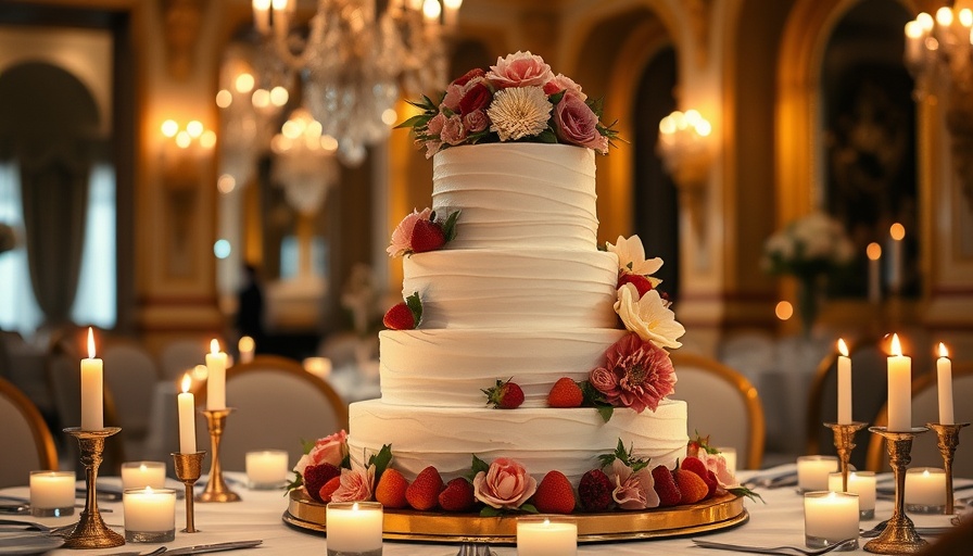 Elegant three-tiered cake with fruits and candles, best cakes in Philadelphia.