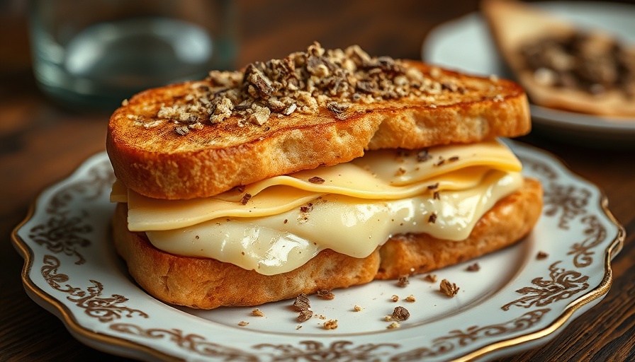 Gourmet sandwich with truffles at Honeysuckle restaurant Philadelphia.