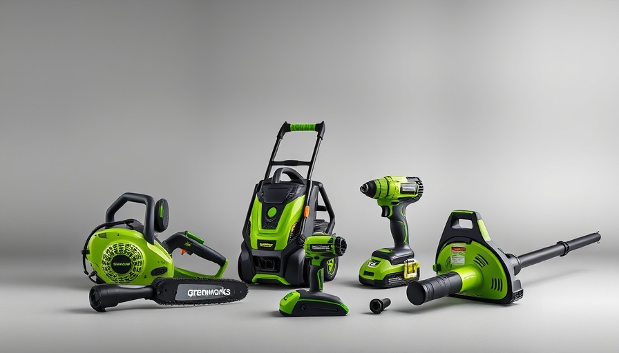 Greenworks Early Prime Day Deals feature chainsaw, pressure washer, and drill.