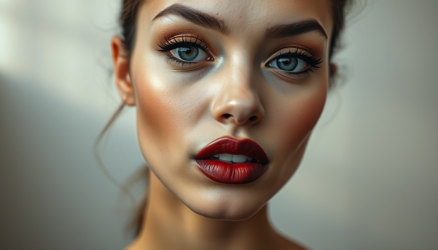 Young woman showcasing unexpected lip colors for fall with rich brown lipstick.