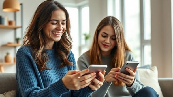 Woman enjoying NIL deals discussion in modern interior.