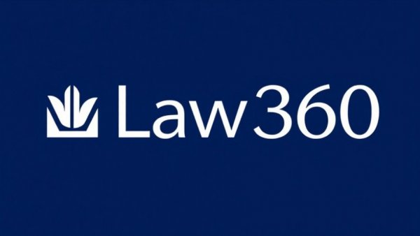 Law360 logo on blue background.