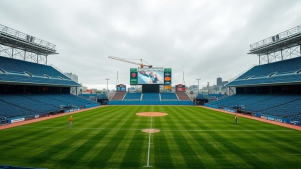 Renovated stadium in Asheville showing new field and seating changes.