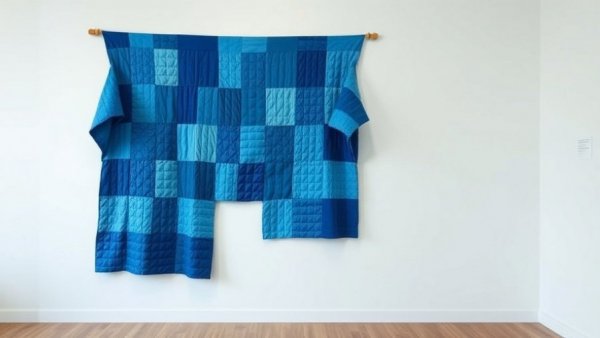 Patchwork garment for community healing display