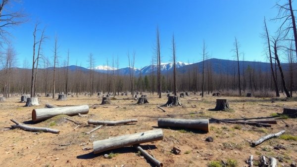 Forest clearing in Nantahala and Pisgah National Forest Management Plan area.
