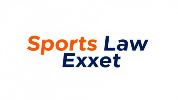 Modern logo for Sports Law Expert in orange and navy