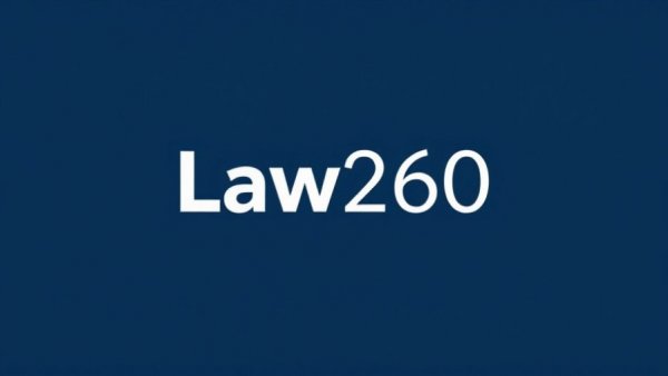 Law360 logo on dark blue background.