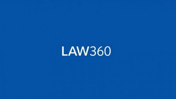 LAW360 logo on blue background related to tribal gaming compact lawsuit.
