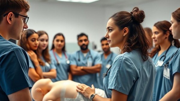 UNC-Wilmington medical students in training session.