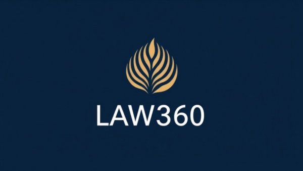 Law360 logo with palm leaf design on dark blue background