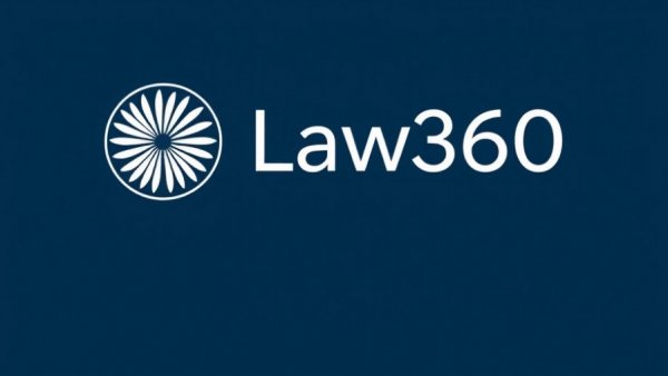 Law360 logo on dark blue background with white text.