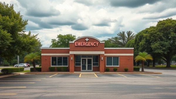 Emergency building reflecting rising uninsured rates in North Carolina.