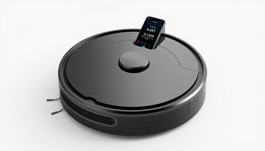 Sleek Roborock Saros 10R vacuum with smartphone app.
