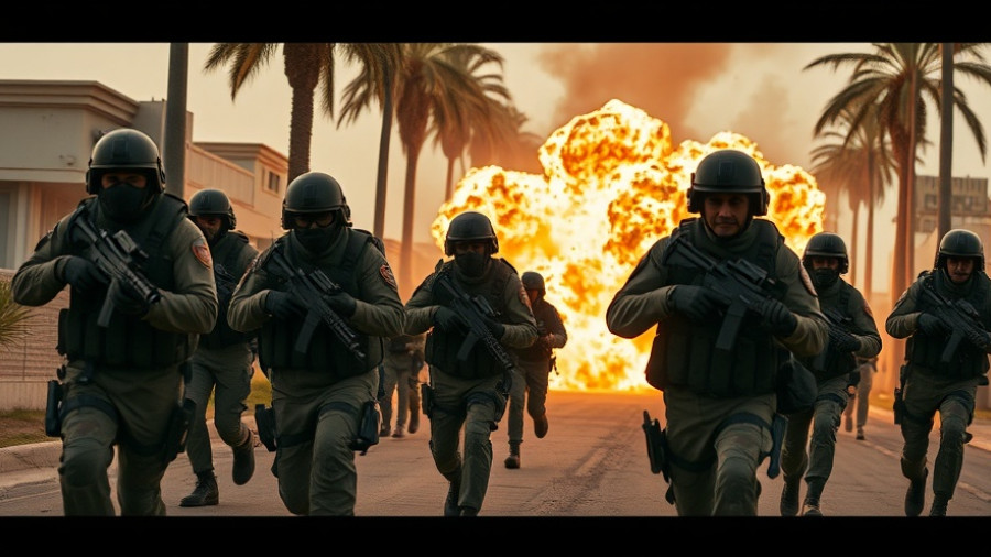 Battlefield 6 Redsec soldiers in a suburban battle scene.