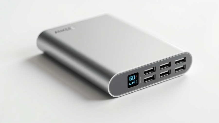 Sleek Anker 60k mAh power bank with digital display on sale.