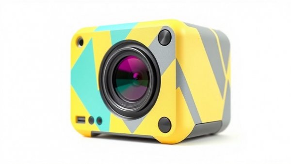 Colorful cube design of the Nex Motion Gaming Console on white background.