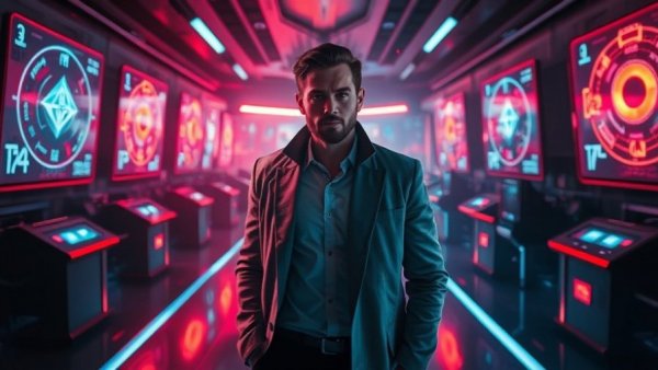 Conceptual image of futuristic ownership dynamics, inspired by Saudi Arabia's stake in EA, in a cosmic setting.