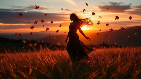 Where Winds Meet December Content Update: sunset with swirling leaves