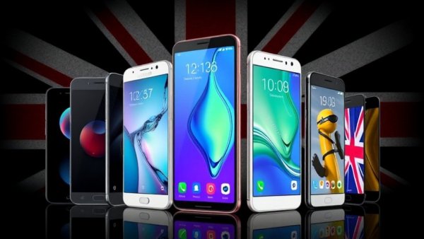 Modern smartphones collage with UK flag, highlighting discounts on Pixel 10 Pro Fold.