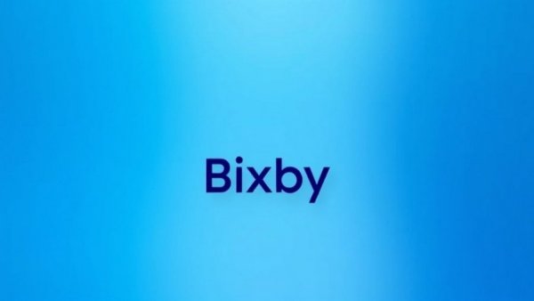 Bixby logo against a soft blue gradient background, symbolizing AI upgrade.