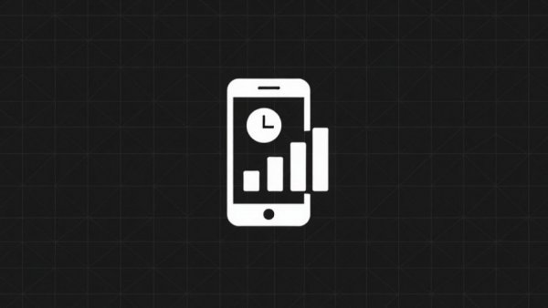 Minimalistic graphic of smartphone and chart icons for trending phones.