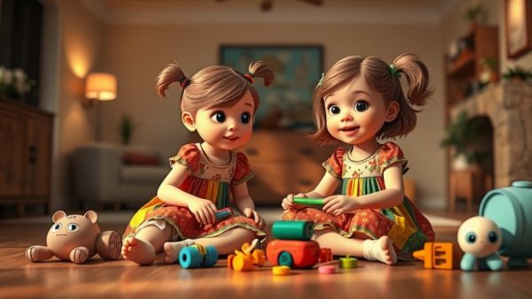 The Sims characters playing in a colorful living room, showcasing unchanged values.