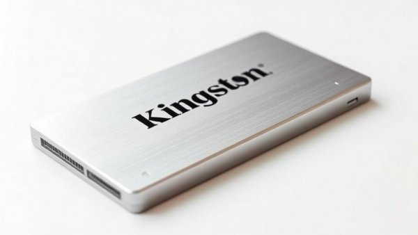 Sleek silver Kingston SSD on white background, discounted.