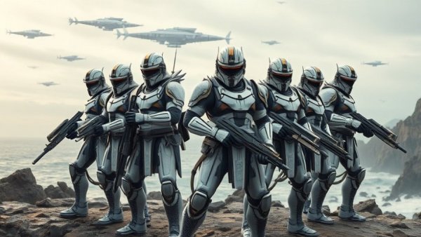 Highguard last update: futuristic soldiers with airships, cinematic.