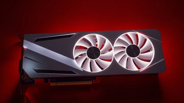 Gaming hardware price increase 2026: white graphics card on red backdrop.