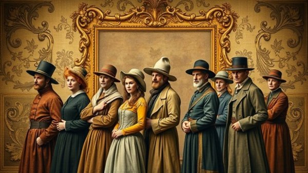 Antique tapestry depicting historical figures related to Crimson Desert AI-generated art controversy.