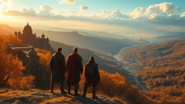 Fantasy adventurers overlooking mystical landscape, Microsoft canceled Project Blackbird