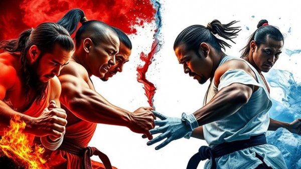 Mortal Kombat Street Fighter Showdown dynamic collage.