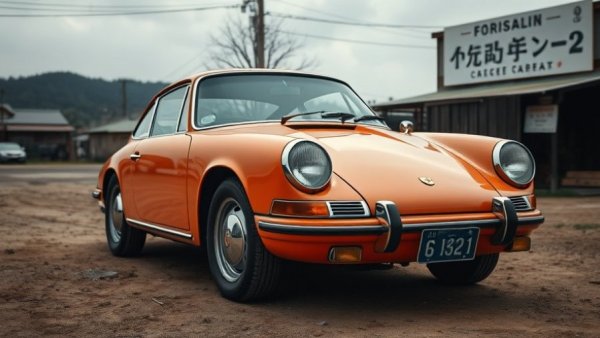 Vintage Porsche in a rural setting, highlighted in a Forza Horizon 6 review.