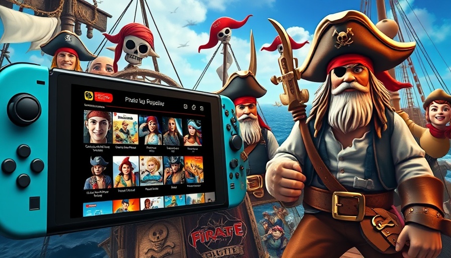 Nintendo Switch 2 Piracy themed collage with pirate characters.