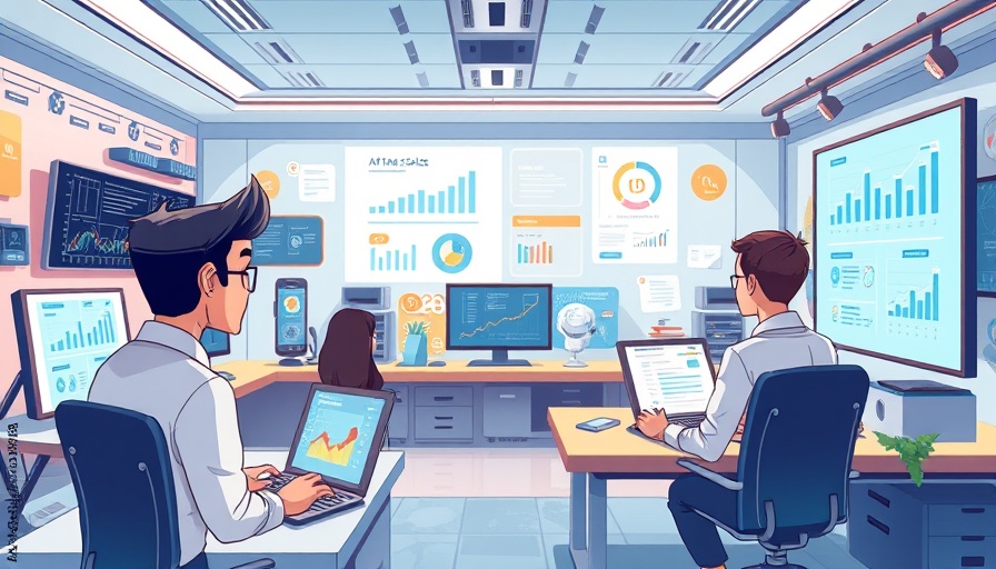 Futuristic AI-powered after-sales service system illustration with digital elements.