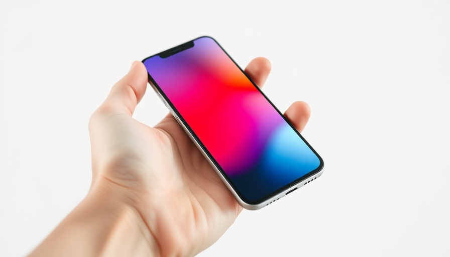 Vivo V60 smartphone display in hand showcasing vibrant design.