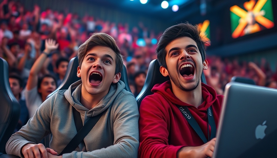 Evo 2025 gaming excitement with two enthusiastic gamers.