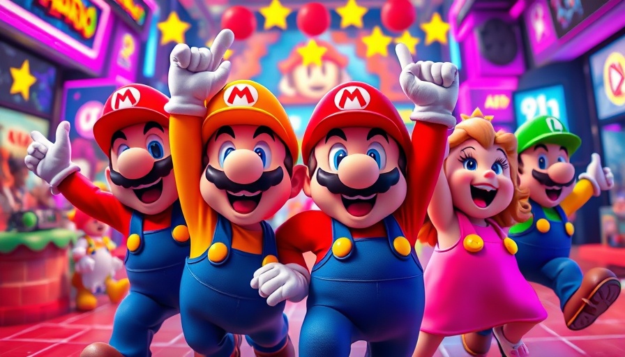Super Mario characters celebrating in front of game covers, Super Mario games ranked.