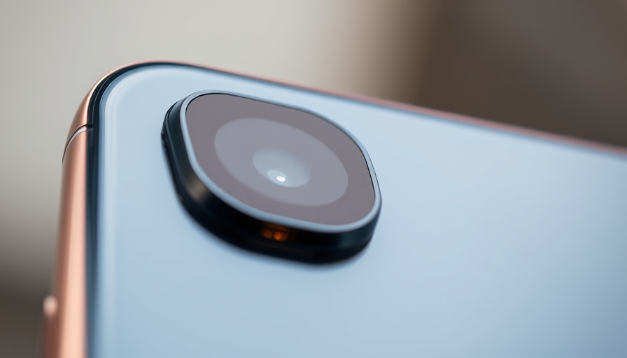 Close-up of a smartphone showcasing camera module design.