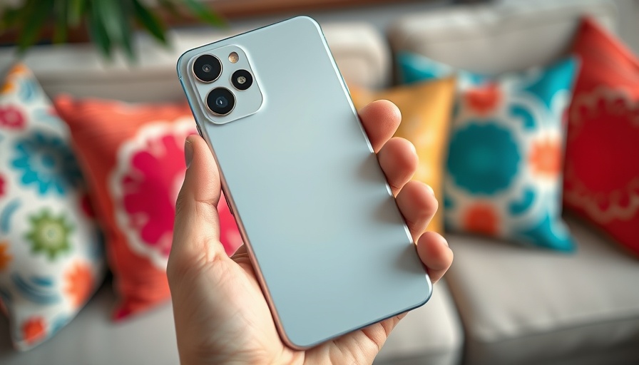 Vivo X300 FE smartphone held against a colorful backdrop.