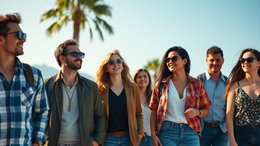 Stylish individuals in outdoor settings reflecting Most-Streamed Songs on Spotify theme.