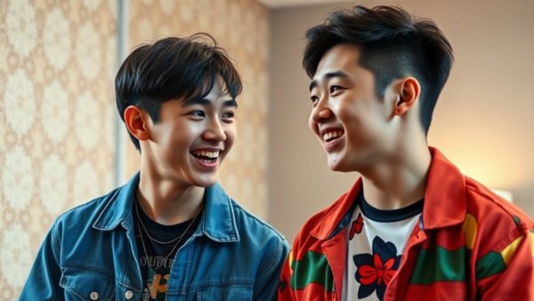 Vibrant J-Pop style portraits with dynamic expressions