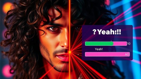 Retro and modern music mashup with rock star and song poll.