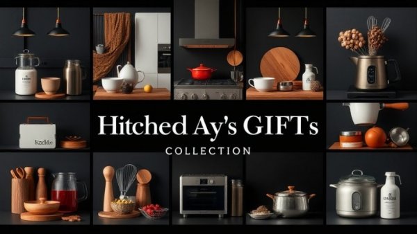 Stylish 2025 kitchen holiday gifts in elegant collage format.