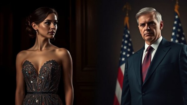 Madonna World AIDS Day quote and serious figure in formal setting.